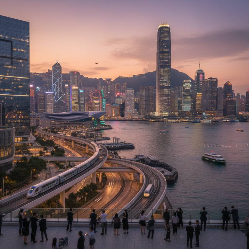 Hong Kong Financial District Skyline 2026