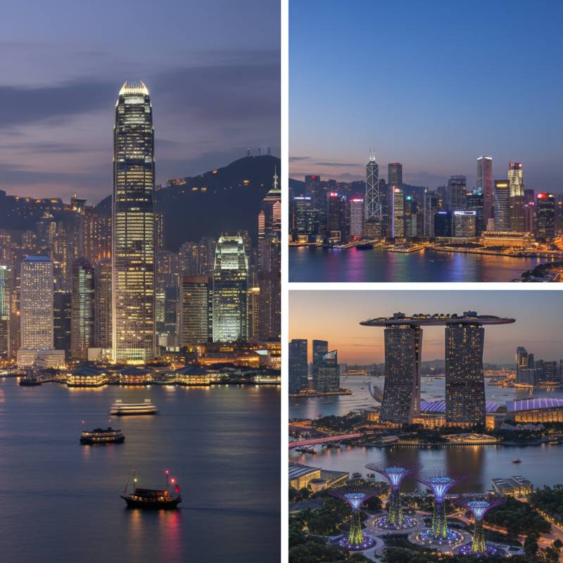 Comparison chart of HK and Singapore skyline