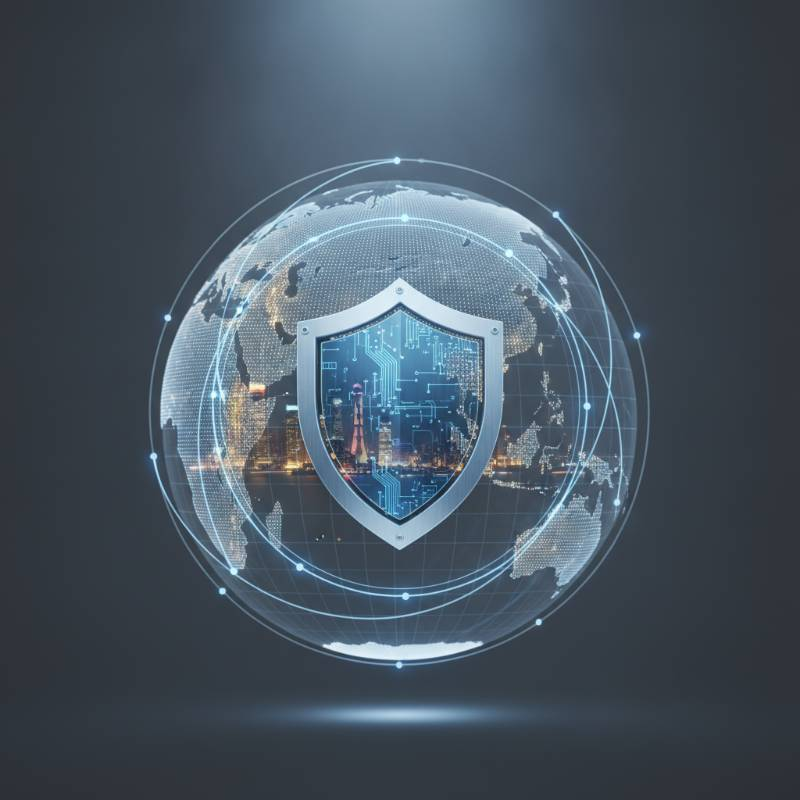 compliance security shield and globe