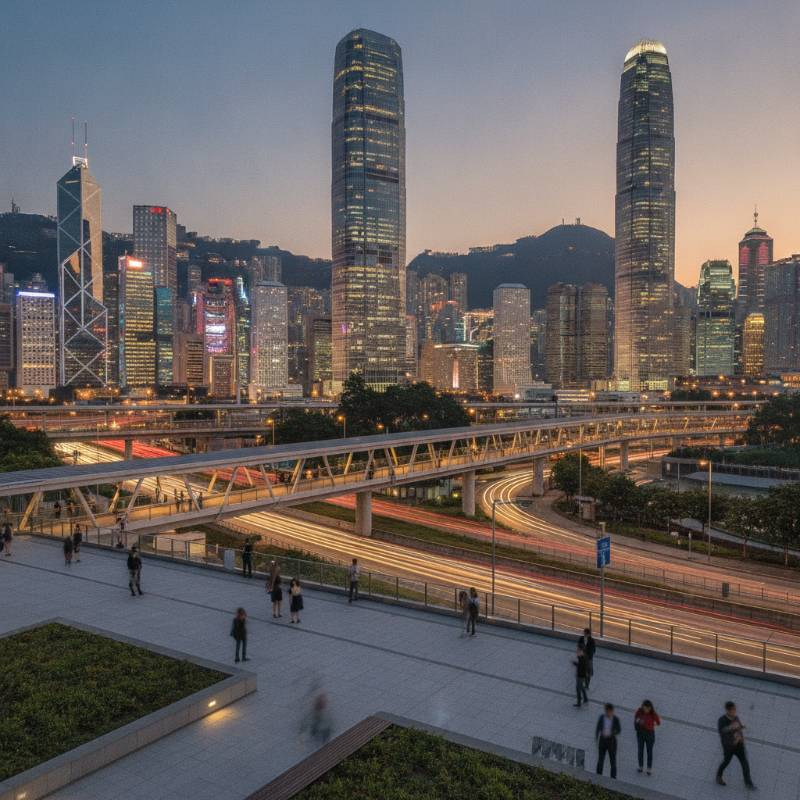 Modern Hong Kong Business District