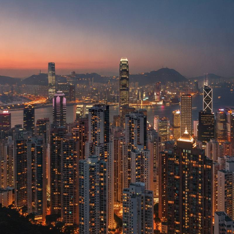 Hong Kong skyline corporate