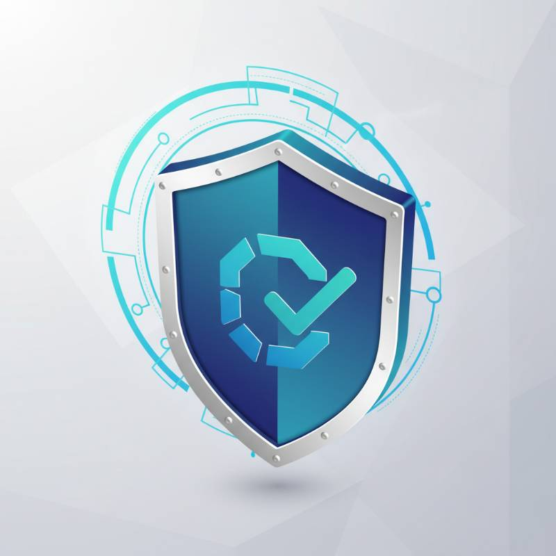Professional compliance shield icon