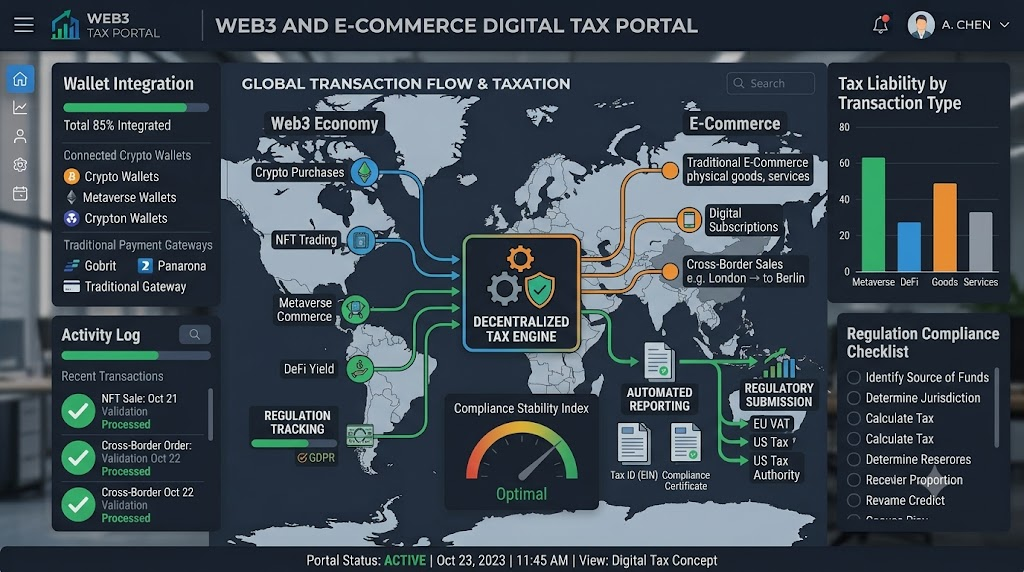 Web3 and E-Commerce Digital Tax Concept