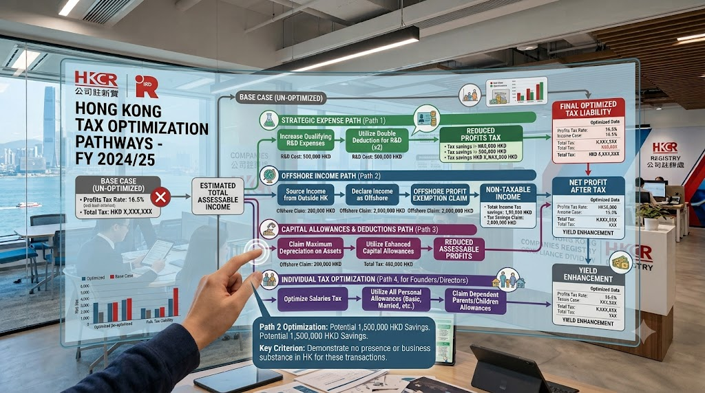  Financial chart showing tax optimization paths