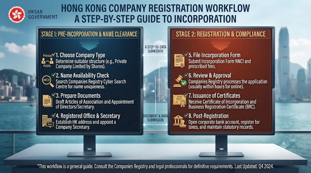 Hong Kong company registration workflow