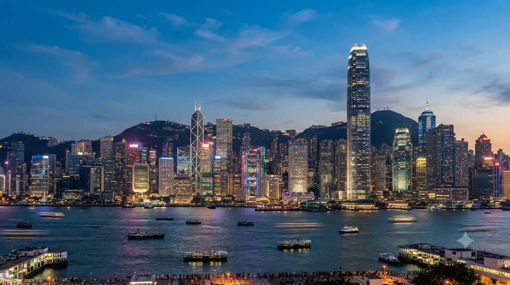 Hong Kong modern corporate skyline