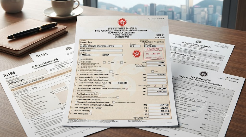 Hong Kong government tax document