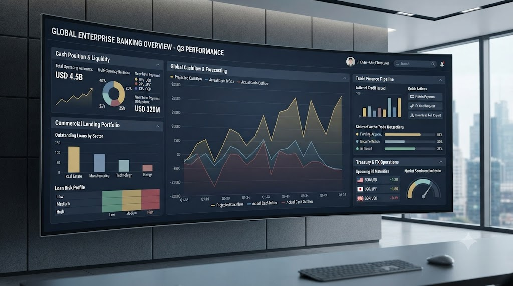Corporate banking dashboard