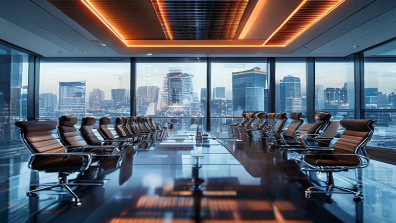 Corporate boardroom compliance discussion
