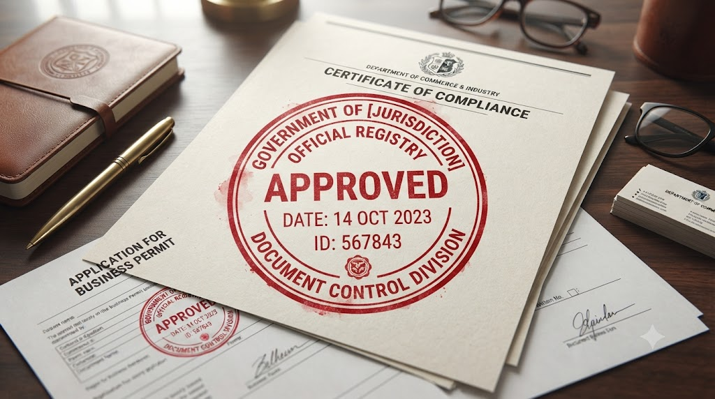 Official stamp approved