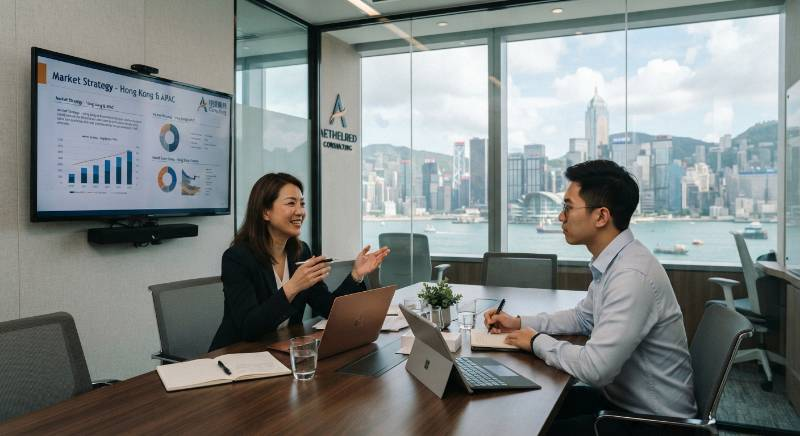Professional consulting session in a modern Hong Kong office setting