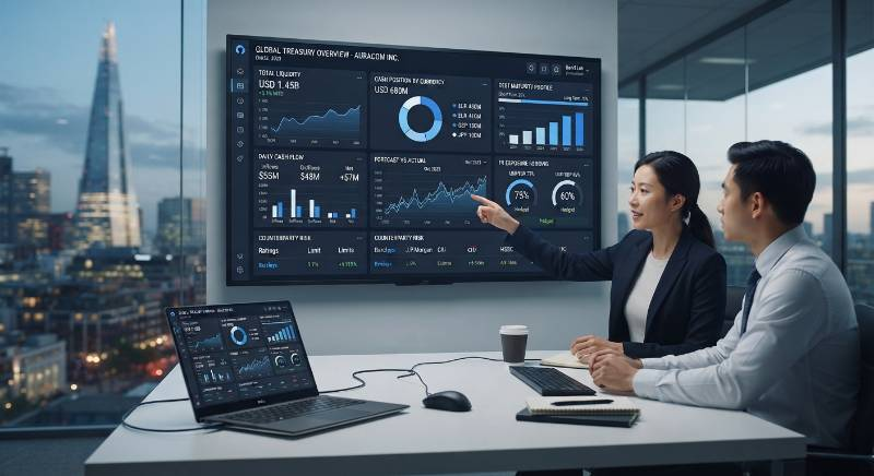 Corporate treasury dashboard