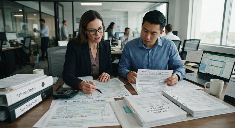 Corporate tax refund compliance document review