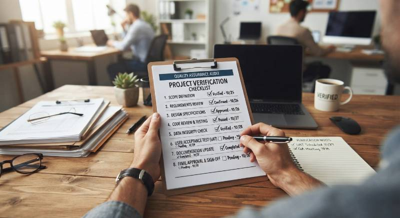 Verification checklist desk