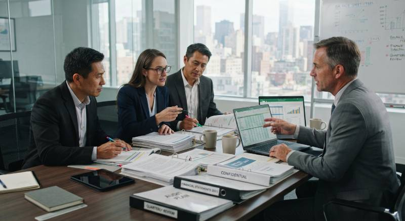 Corporate financial report audit